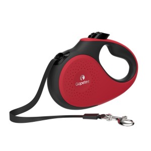 Red Gopetee Retractable Dog Leash, 16 ft Dog Walking Leash for Medium Large Dogs