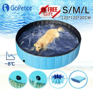 Large Pet Bath Pool Foldable Swimming Pool Dog Paddling Bathing Washer Tub UK
